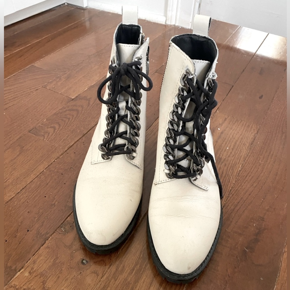 Rebecca Minkoff White Combat Boot